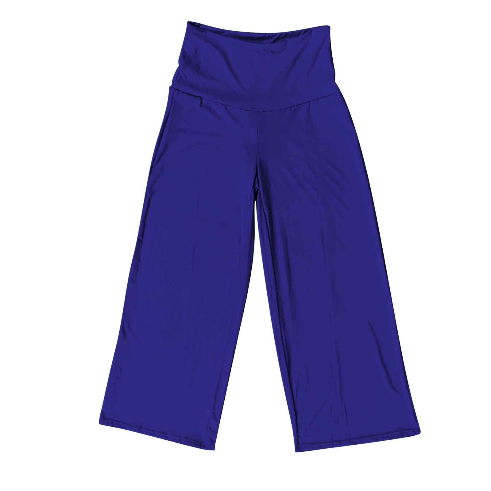 thumbnail image 4 of Pantalones de cintura alta y pierna ancha para mujer: elásticos, informales/para el trabajo/yoga, tejido de punto, para todas las estaciones, color liso, lavables a máquina/a mano, tallas S-XL., 4 of 4